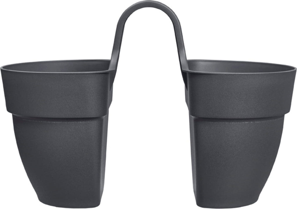 Elho Vibia Campana Flower Twin 21 Cm, Anthrazit