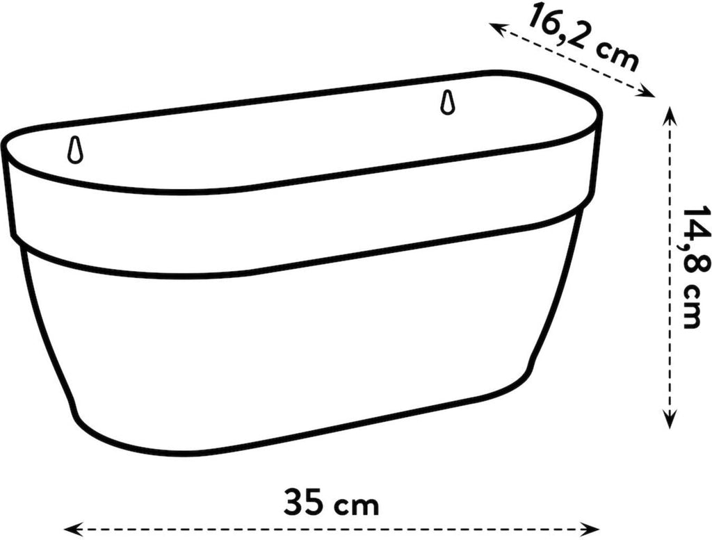 Elho Vibia Campana Wandampel 35 Cm, Anthrazit