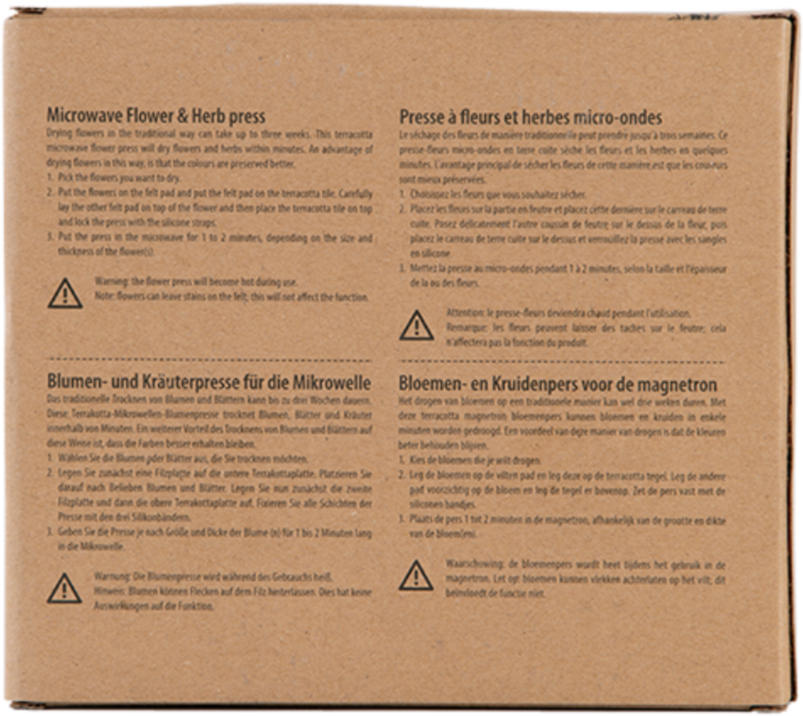 ESSCHERT DESIGN Blumen- & Kräuterpresse Mikrowelle