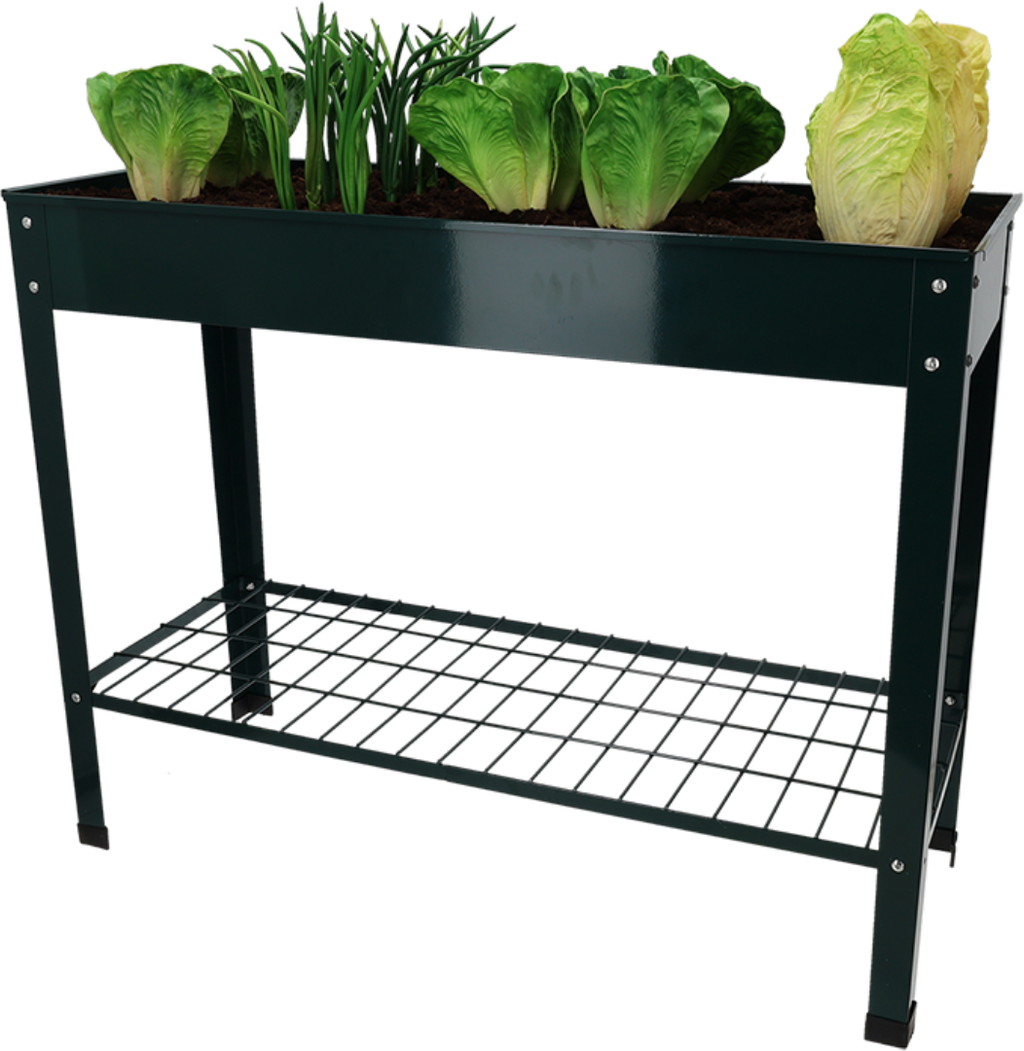 ESSCHERT DESIGN Hochbeet Metall Mit Ablage Grün S