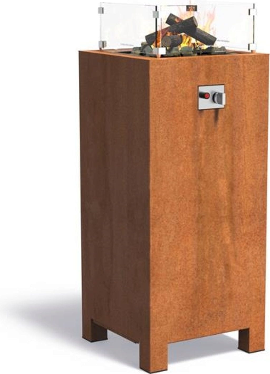  Gaskamin "Brann" Sockel, 55 X 55 X 120 Cm