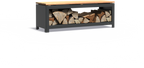  Holzaufbewahrung Mit Sitzfläche - Beschichtet, 120 X 40 X 43 Cm