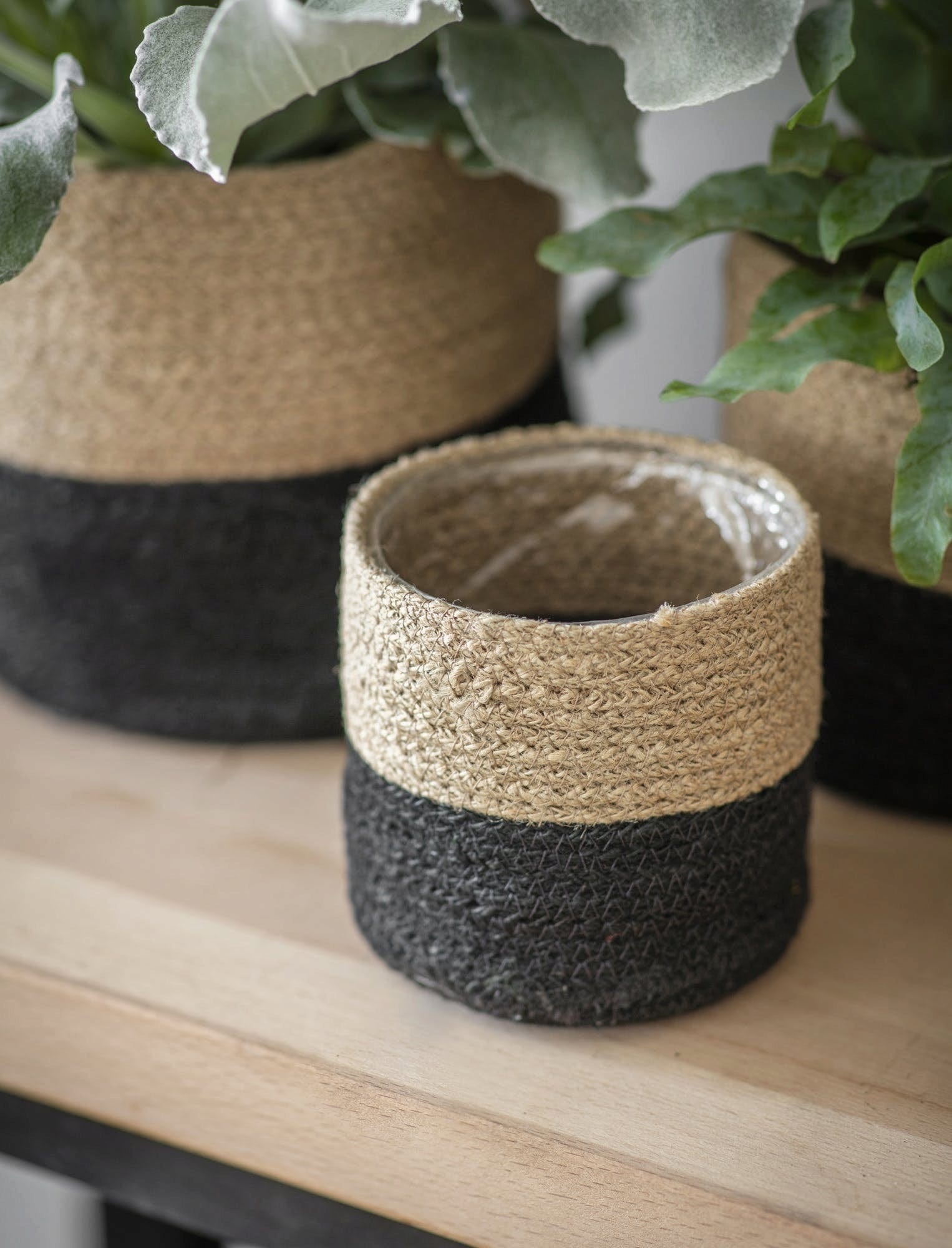  3er Set Jute Töpfe