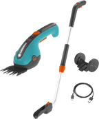 Gardena Set Akku-Grasschere ClassicCut Li + Stiel + Räder