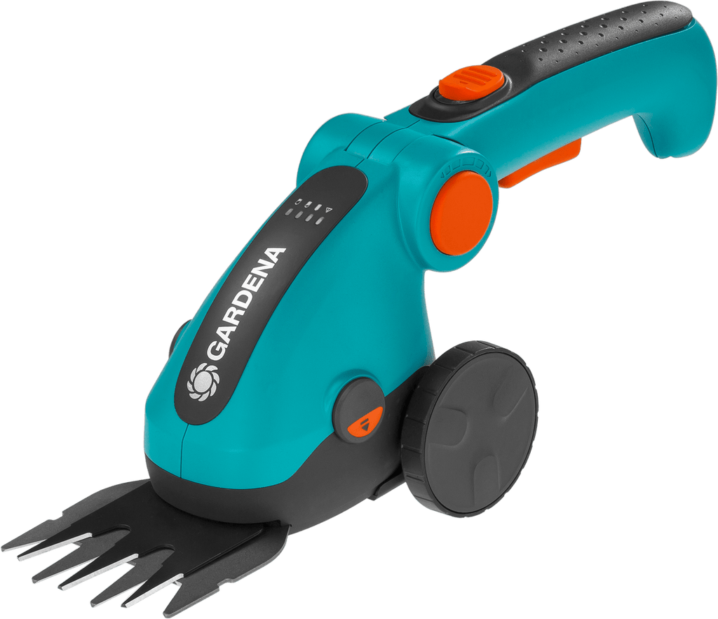 Gardena Set Akku-Grasschere ComfortCut Li + Stiel + Räder