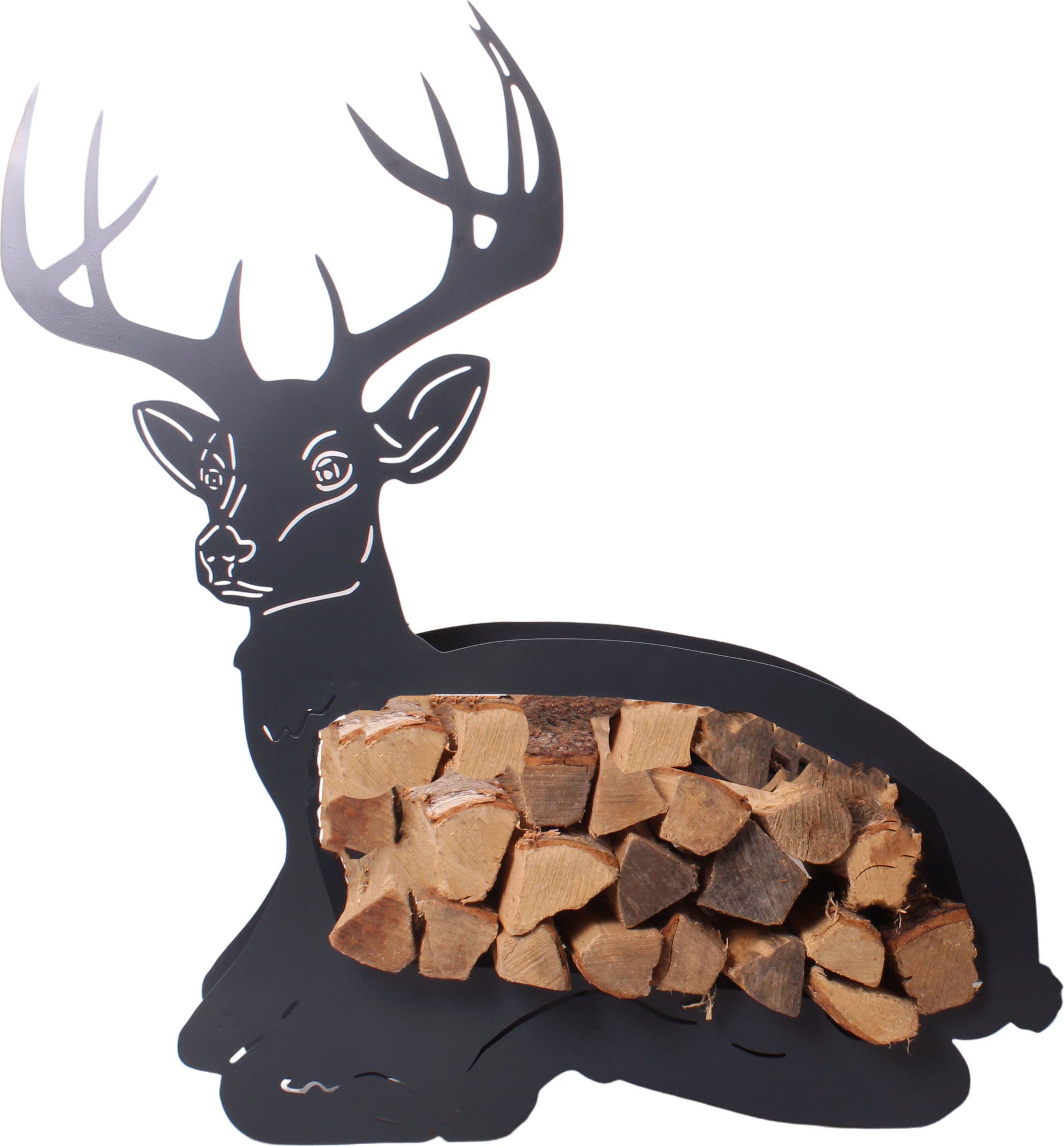  Holzaufbewahrung "Hirsch", Grau
