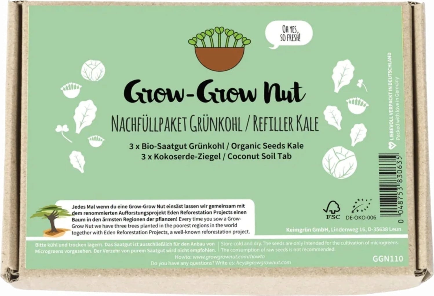  Microgreens Nachfüllpaket "Grünkohl"