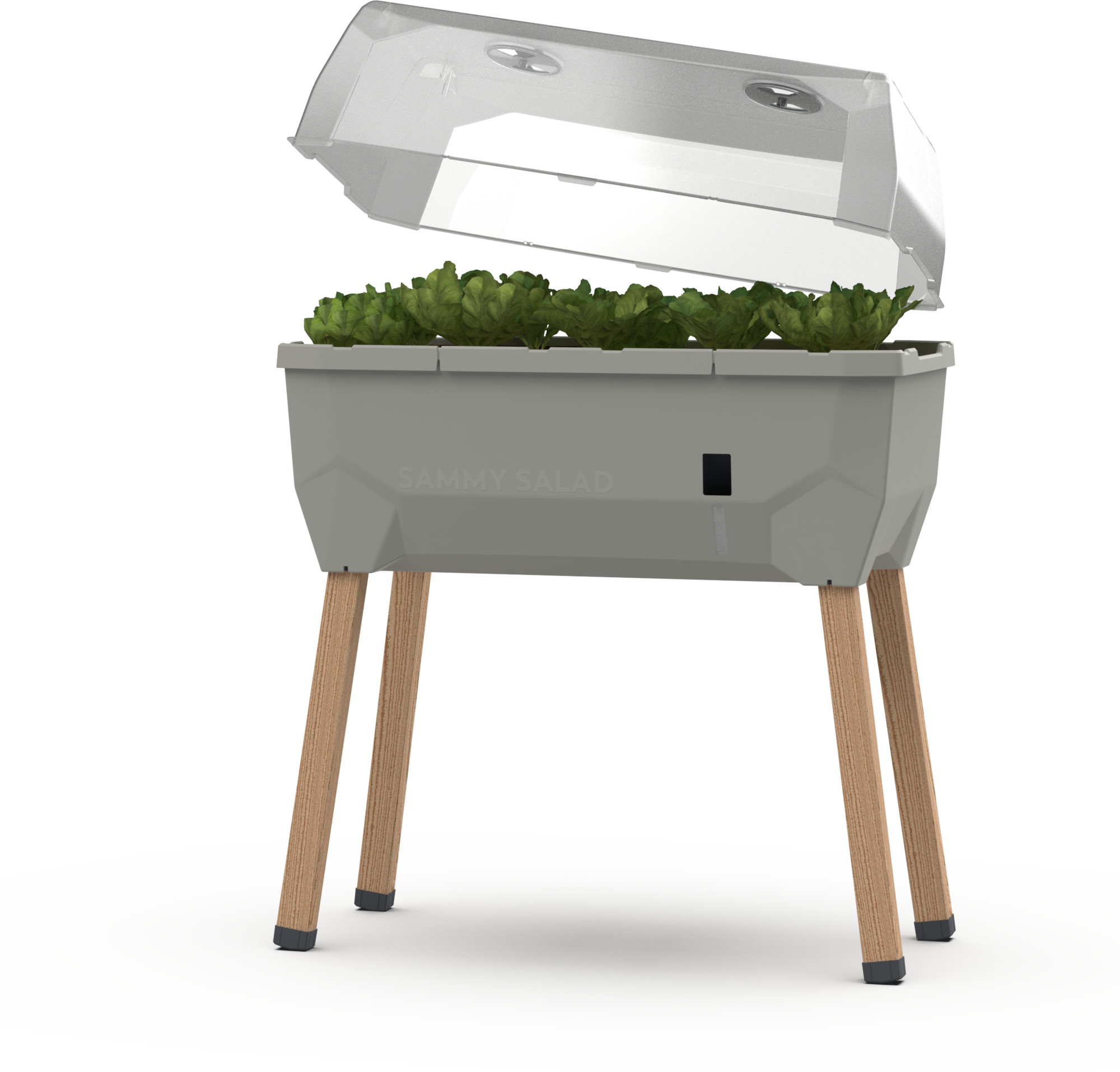  Hochbeet SAMMY SALAD Mit Wassertank & Haube, Hellgrau