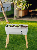  Hochbeet SAMMY SALAD Mit Wassertank & Haube, Hellgrau
