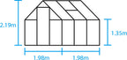 Halls Gewächshaus "Qube" - Schwarz, 3,9 M² (66)