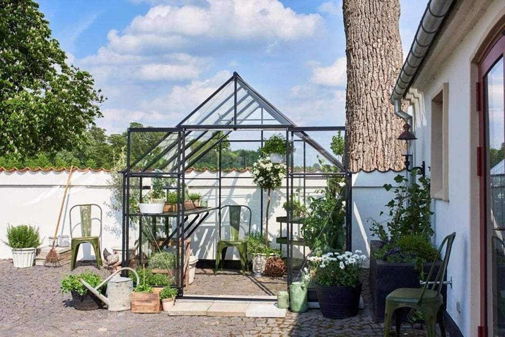 Halls Gewächshaus "Qube+" Schwarz, 6,6 M² (88)