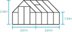 Halls Gewächshaus "Qube+" Schwarz, 6,6 M² (88)
