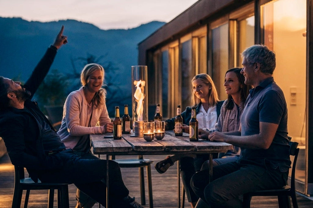  SPIN 90 Tischfeuer, Silber