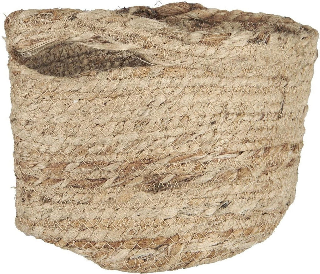  Jute-Korb Mit Henkel, Ø 14 X H 14 Cm