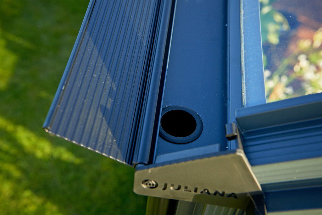 Juliana Gewächshaus Compact - Anthrazit Mit 3 Mm ESG, 5 M²