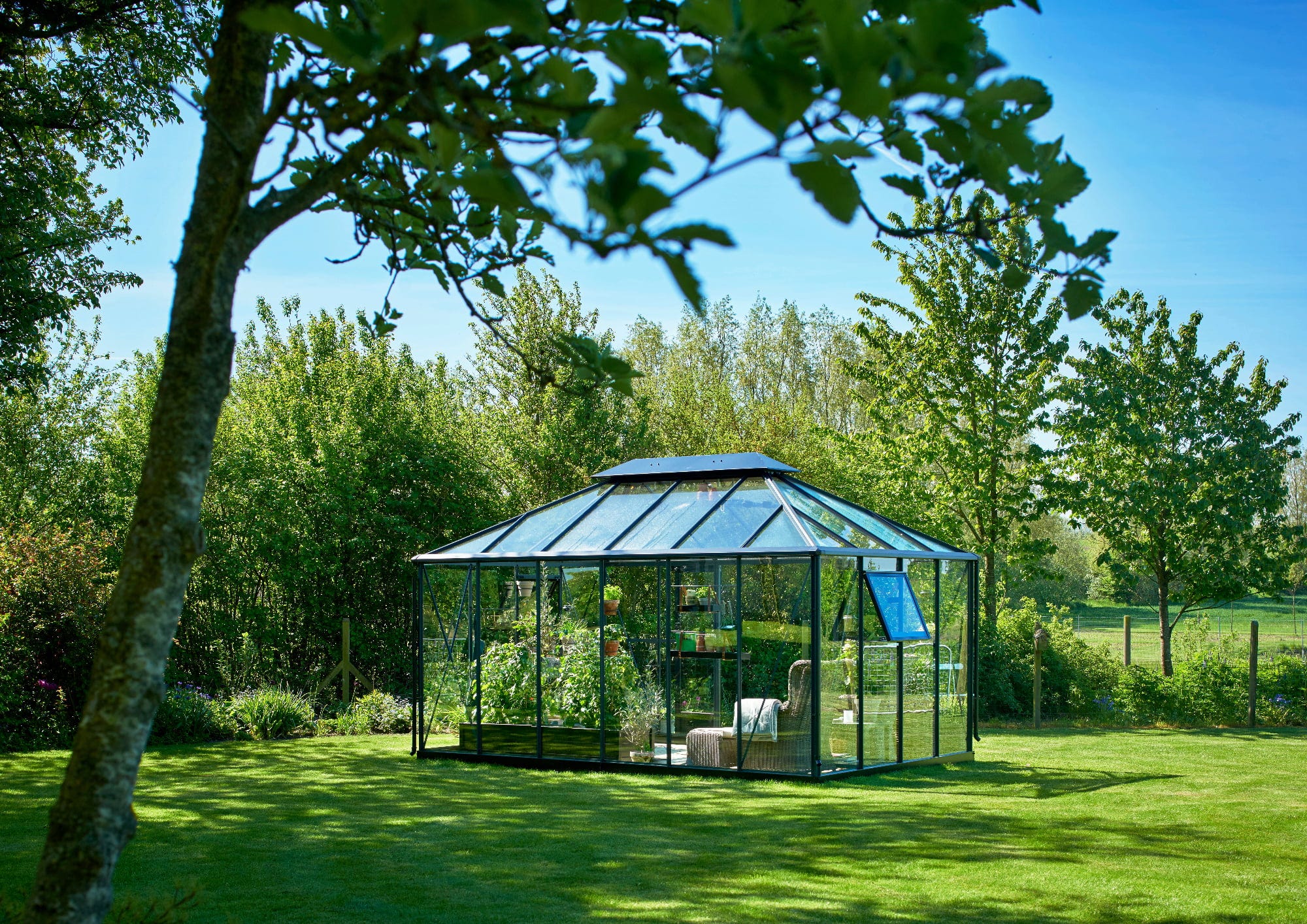 Juliana Gewächshaus Grand Oase - Anthrazit, 13 M²
