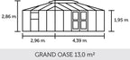Juliana Gewächshaus Grand Oase - Anthrazit, 13 M²
