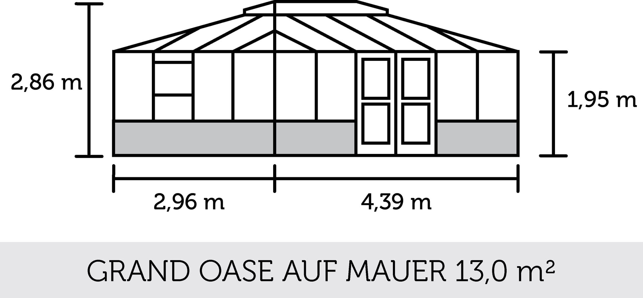Juliana Gewächshaus Grand Oase Für Mauer - Anthrazit, 13 M²