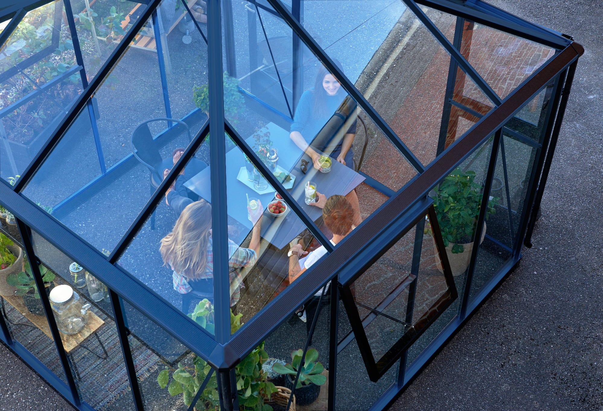 Juliana Gewächshaus Oase - Anthrazit, 8,8 M²