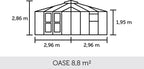 Juliana Gewächshaus Oase - Anthrazit, 8,8 M²