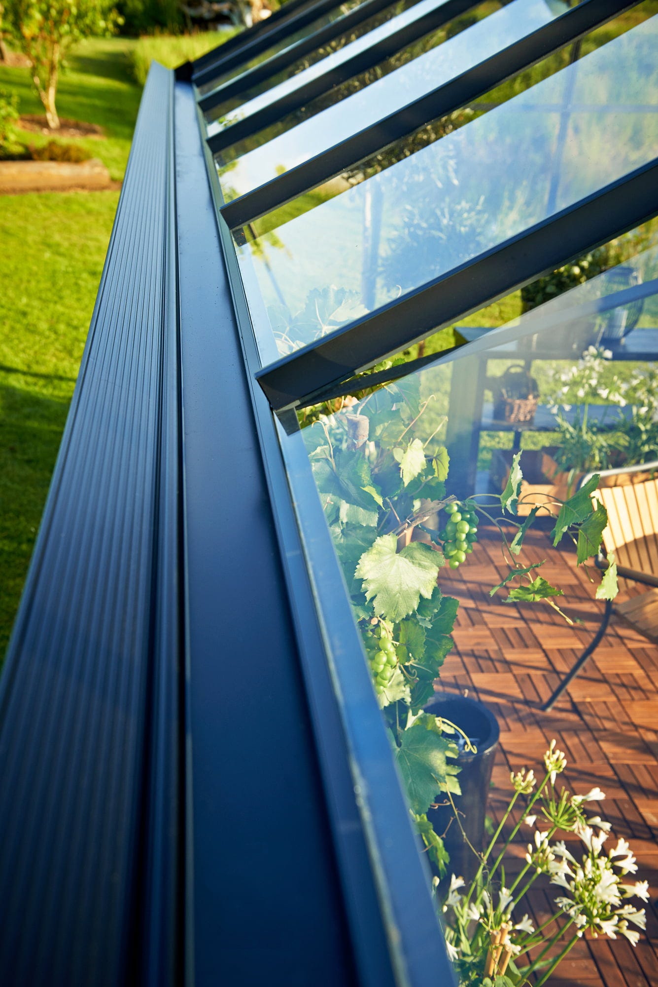 Juliana Gewächshaus Premium - Anthrazit Mit 3 Mm ESG, 8,8 M²