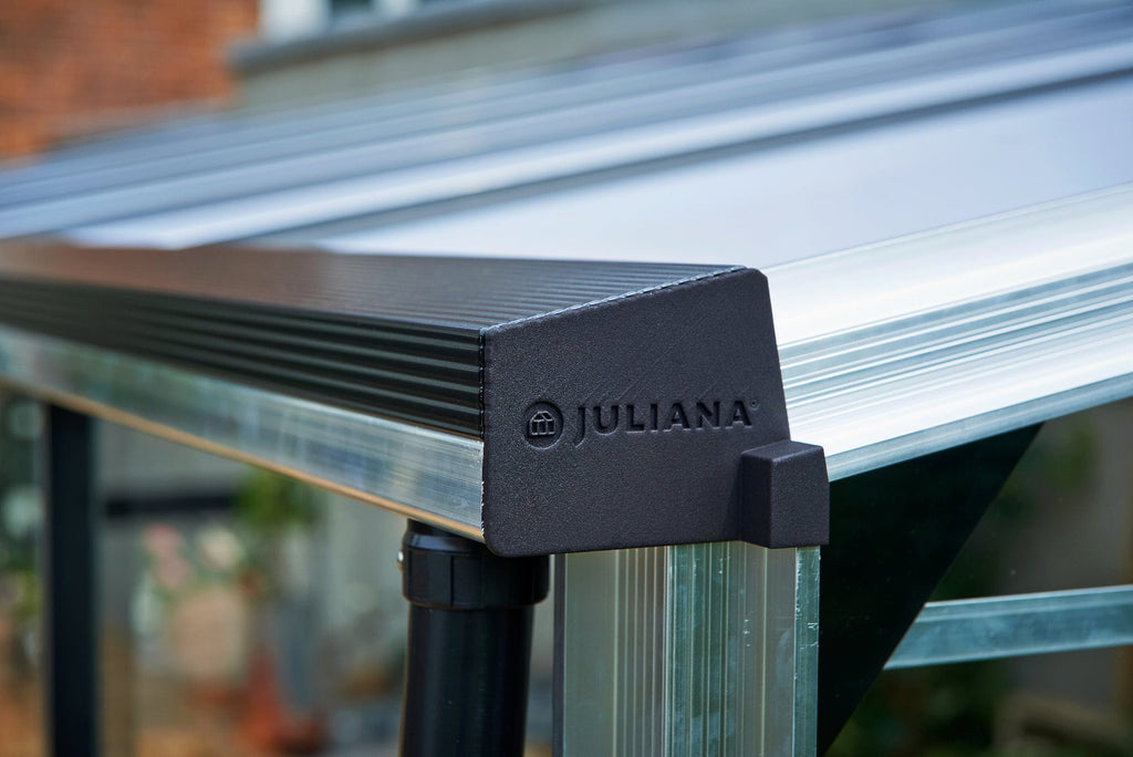 Juliana Gewächshaus Veranda - Alu/Schwarz, 4,4 M²