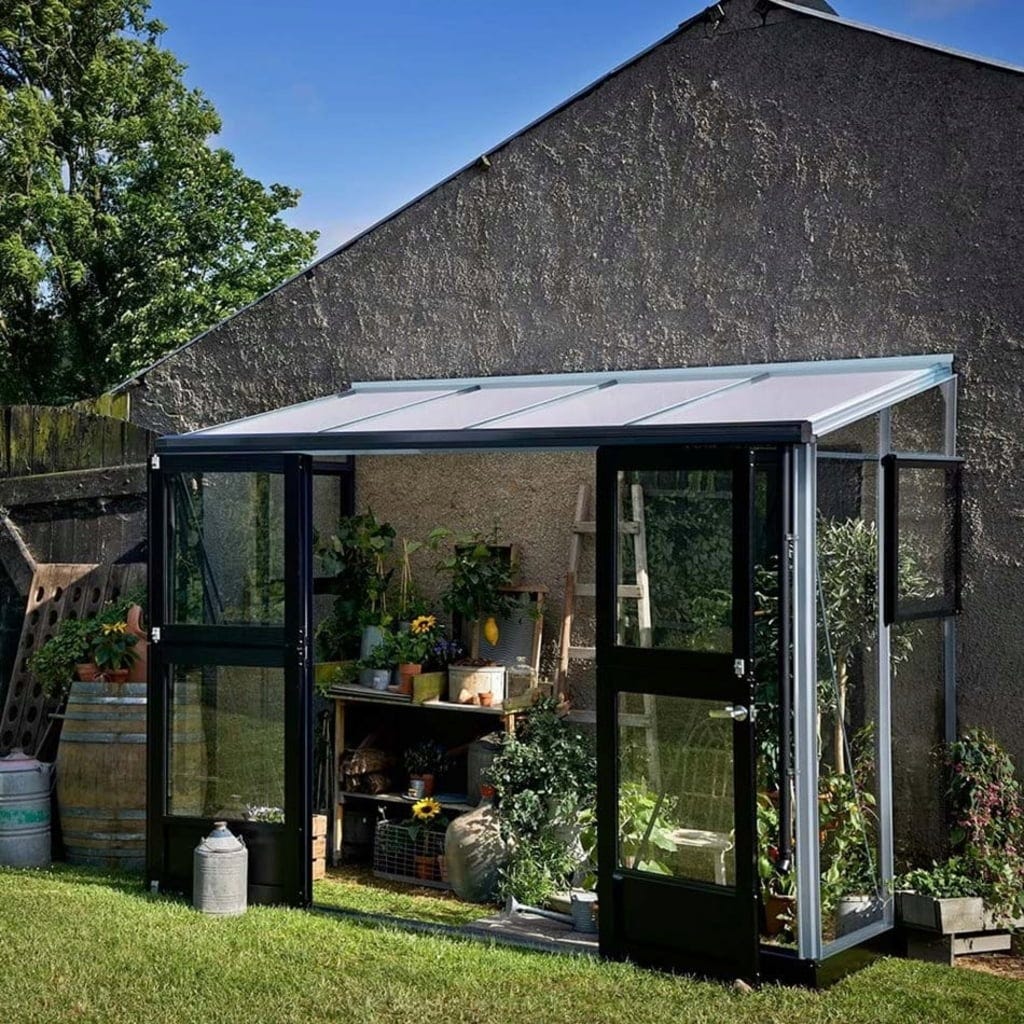 Juliana Gewächshaus Veranda - Alu/Schwarz, 4,4 M²