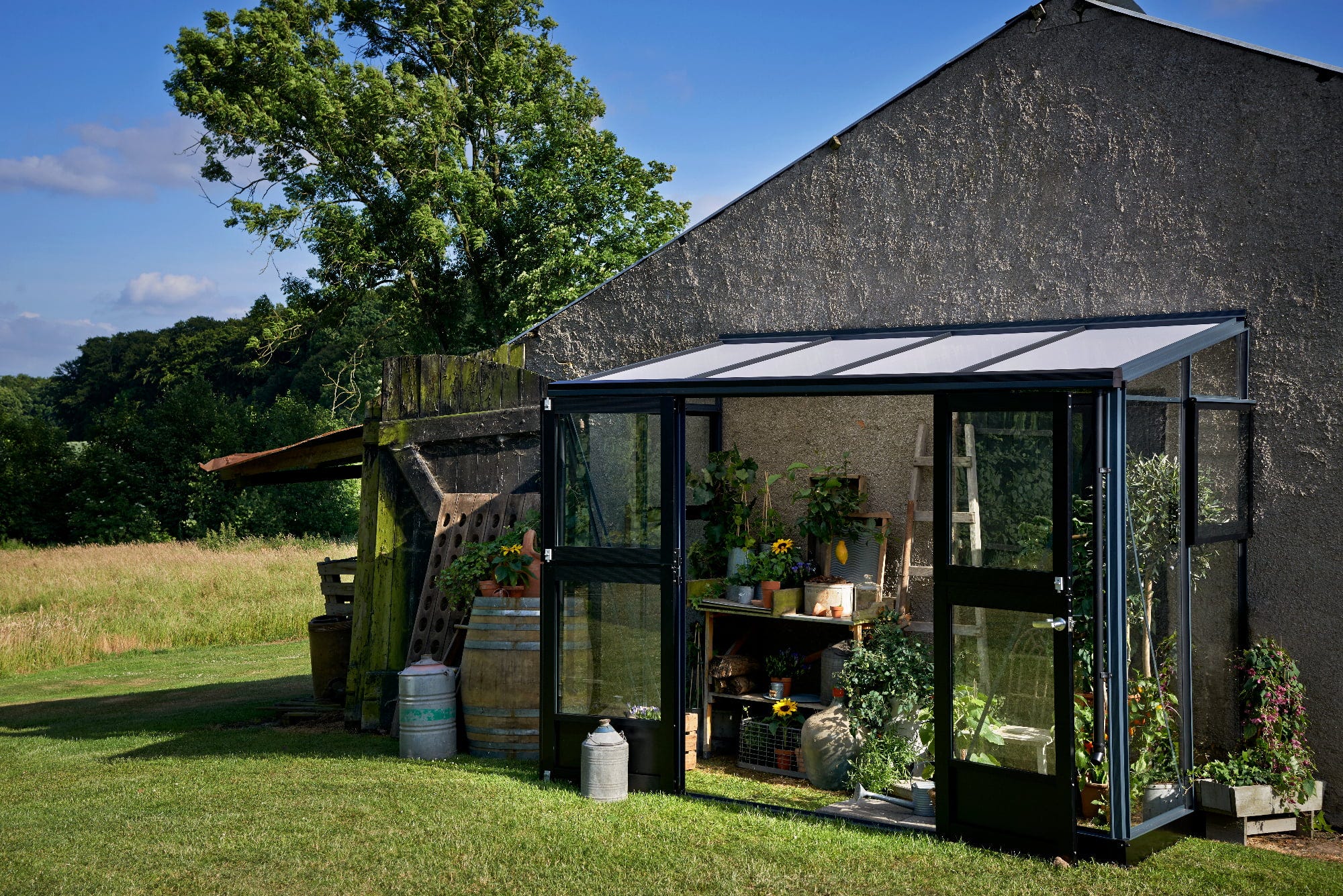 Juliana Gewächshaus Veranda - Anthrazit, 4,4 M²