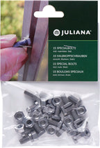Juliana Halbkopfschrauben - Stahl, 15 Stück