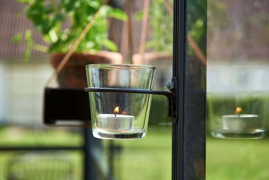 Juliana Teelichthalter Inkl. Glas -Schwarz, 2 Stück