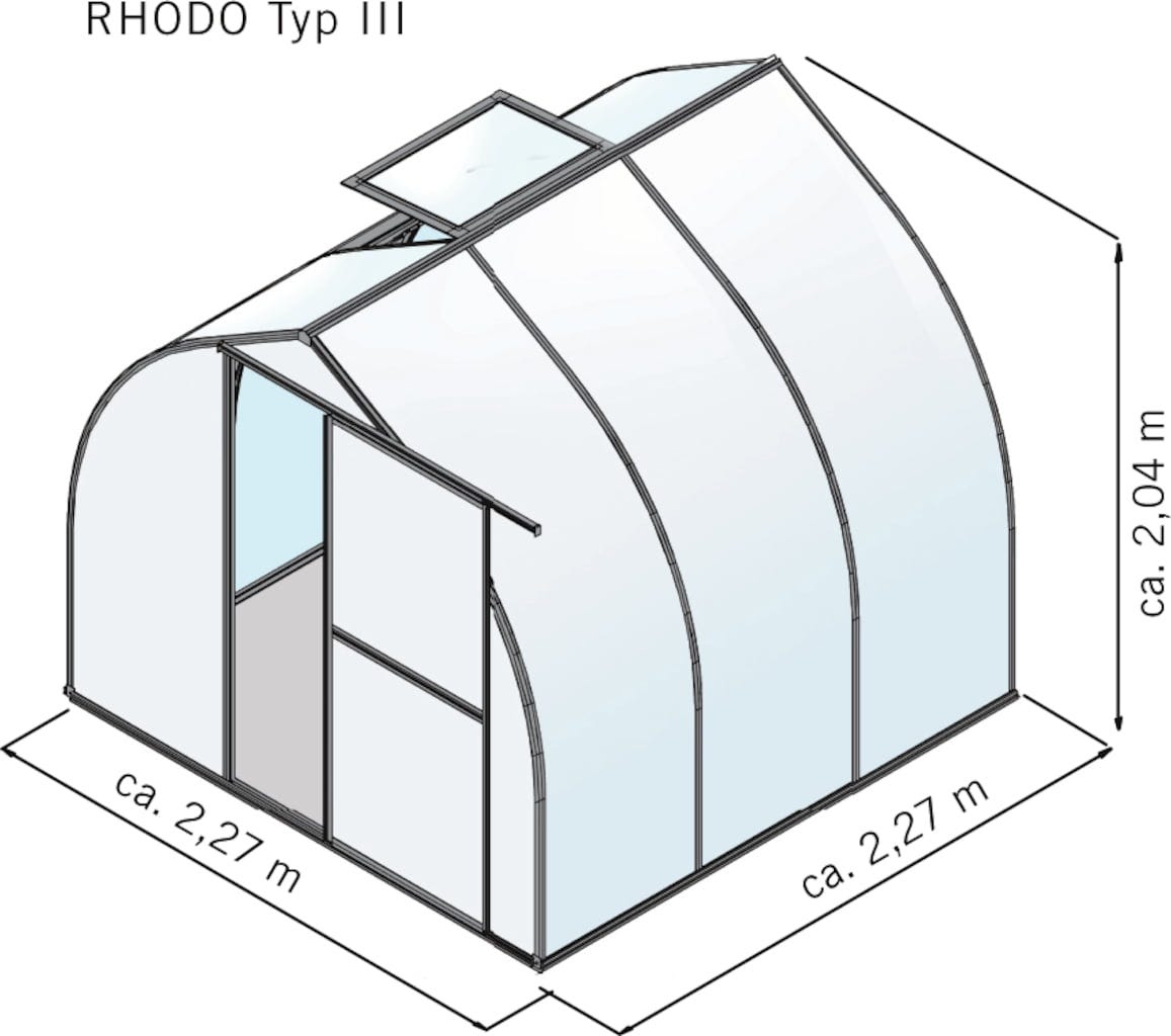 Gewächshaus "Rhodo" Pressblank, Typ III