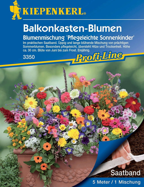  Balkonkasten-Saatbänder "Pflegeleichte Sonnenkinder"