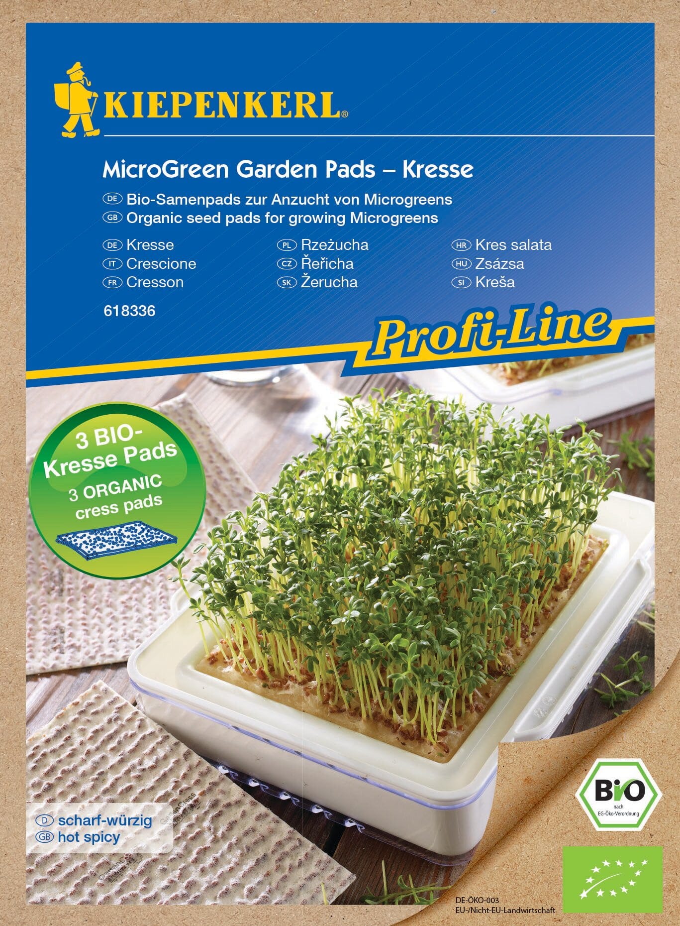  Bio Microgreen Pads Kresse, Nachfüllpad