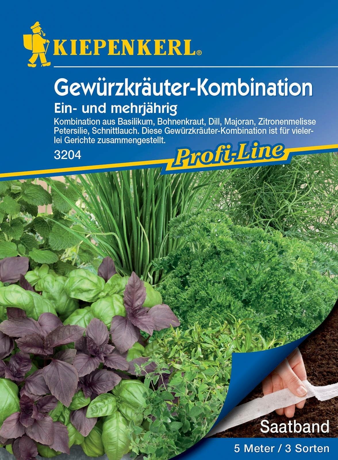  Gewürzkräuter-Kombination, Ein- Und Mehrjährig, Saatband