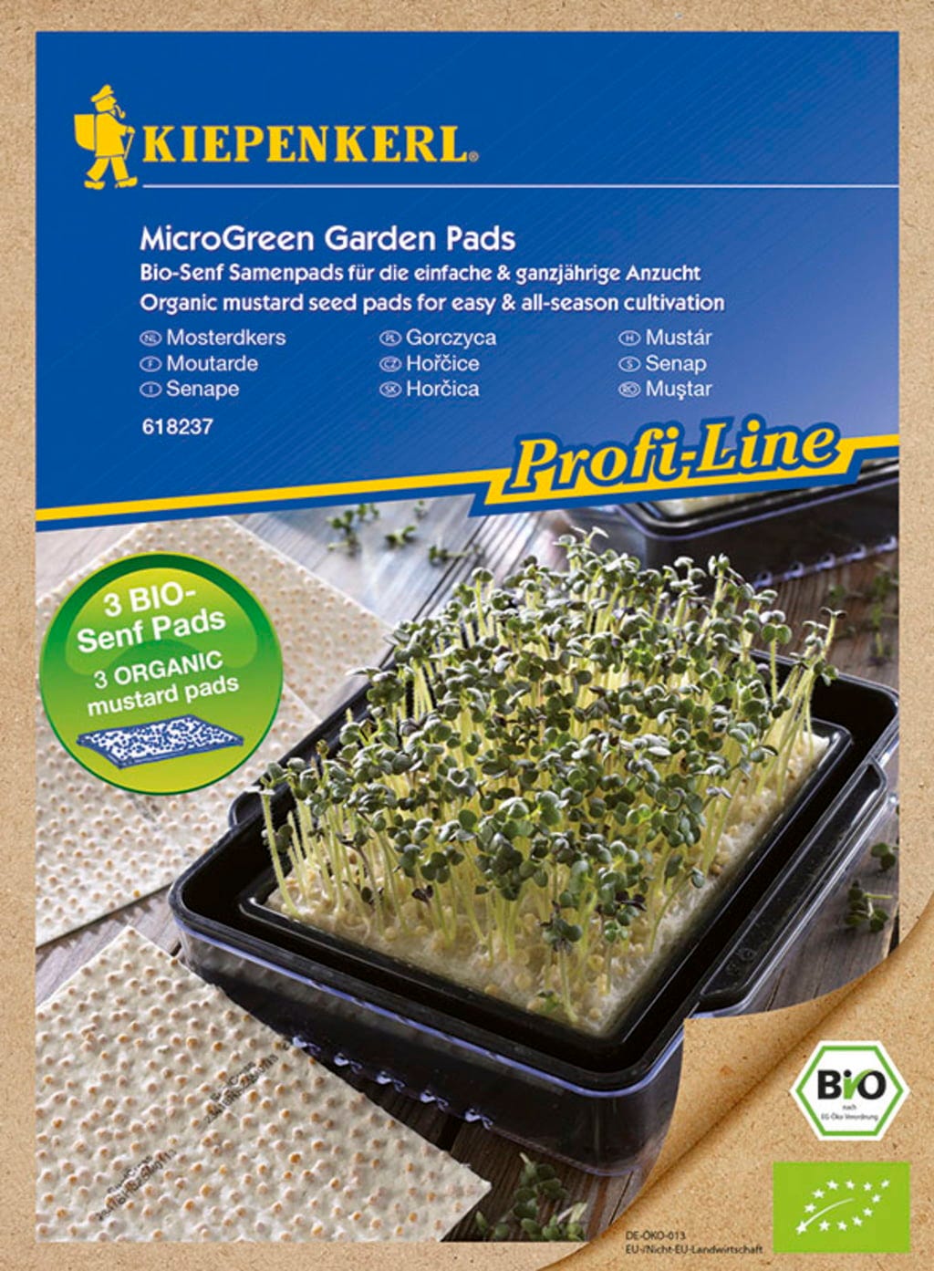  MicroGreen Garden Bio-Senf Nachfüllpads, 3 Stück
