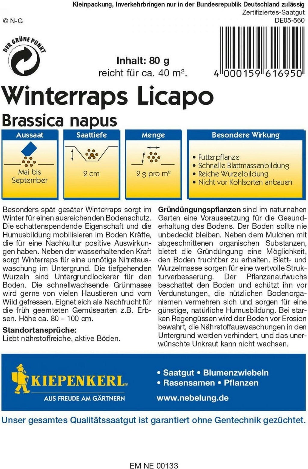  Winterraps "Licapo"