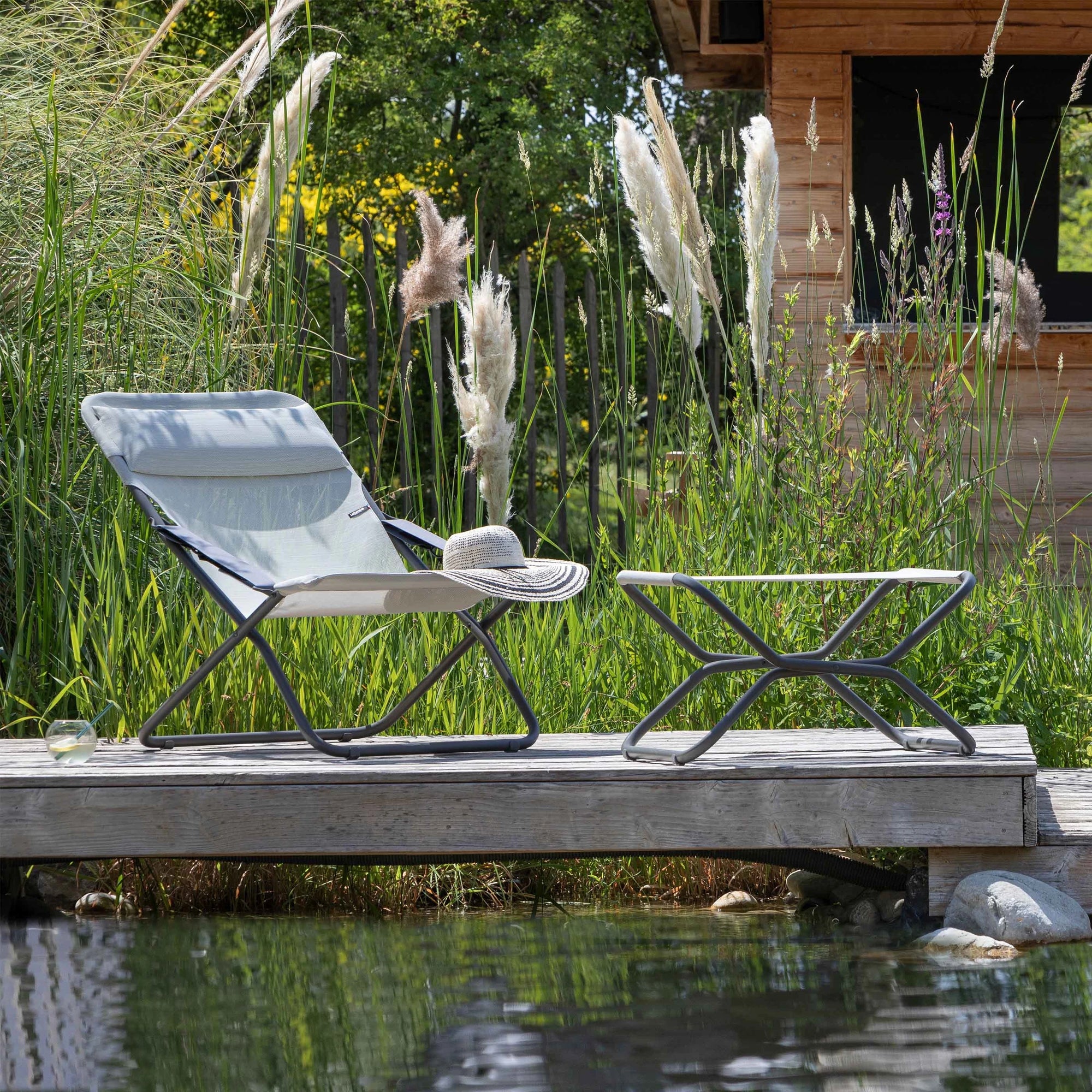Lafuma NEXT Beinablage / Hocker "Natura", Moss