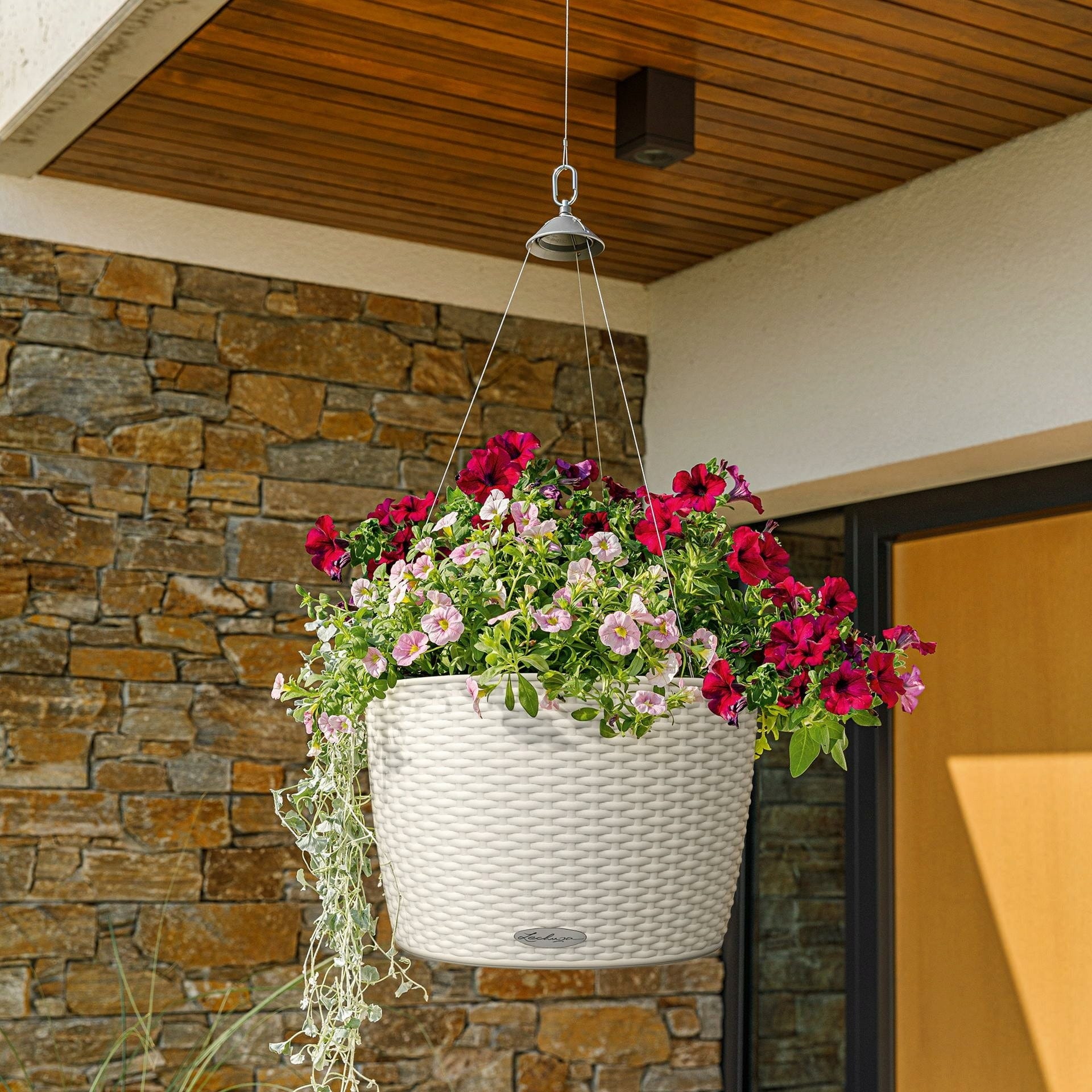 LECHUZA Blumenampel NIDO Cottage 35, Weiß