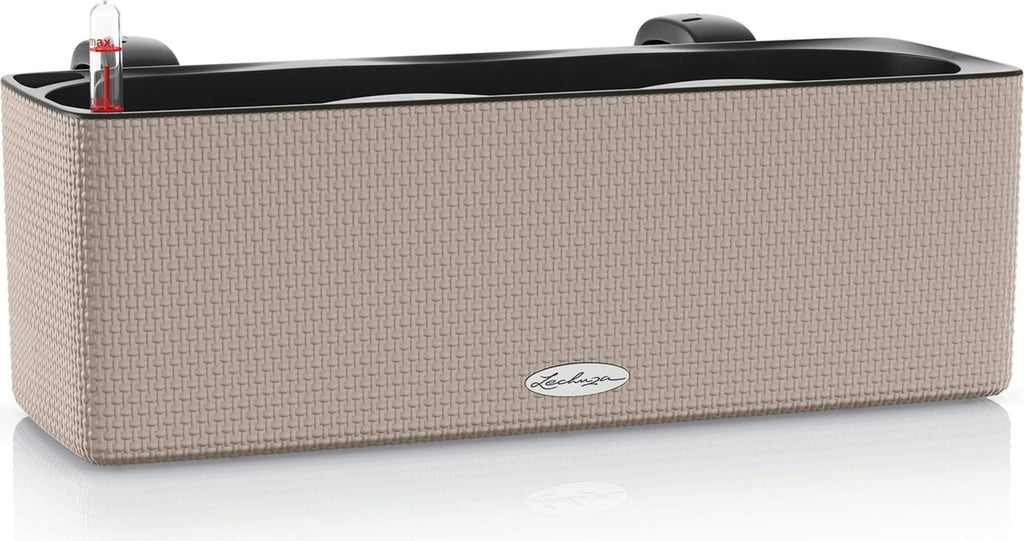 LECHUZA CUBE Color Triple Komplett-Set, Sandbraun