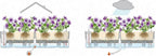 LECHUZA Pflanzgefäß BALCONERA Color 80, Schiefergrau