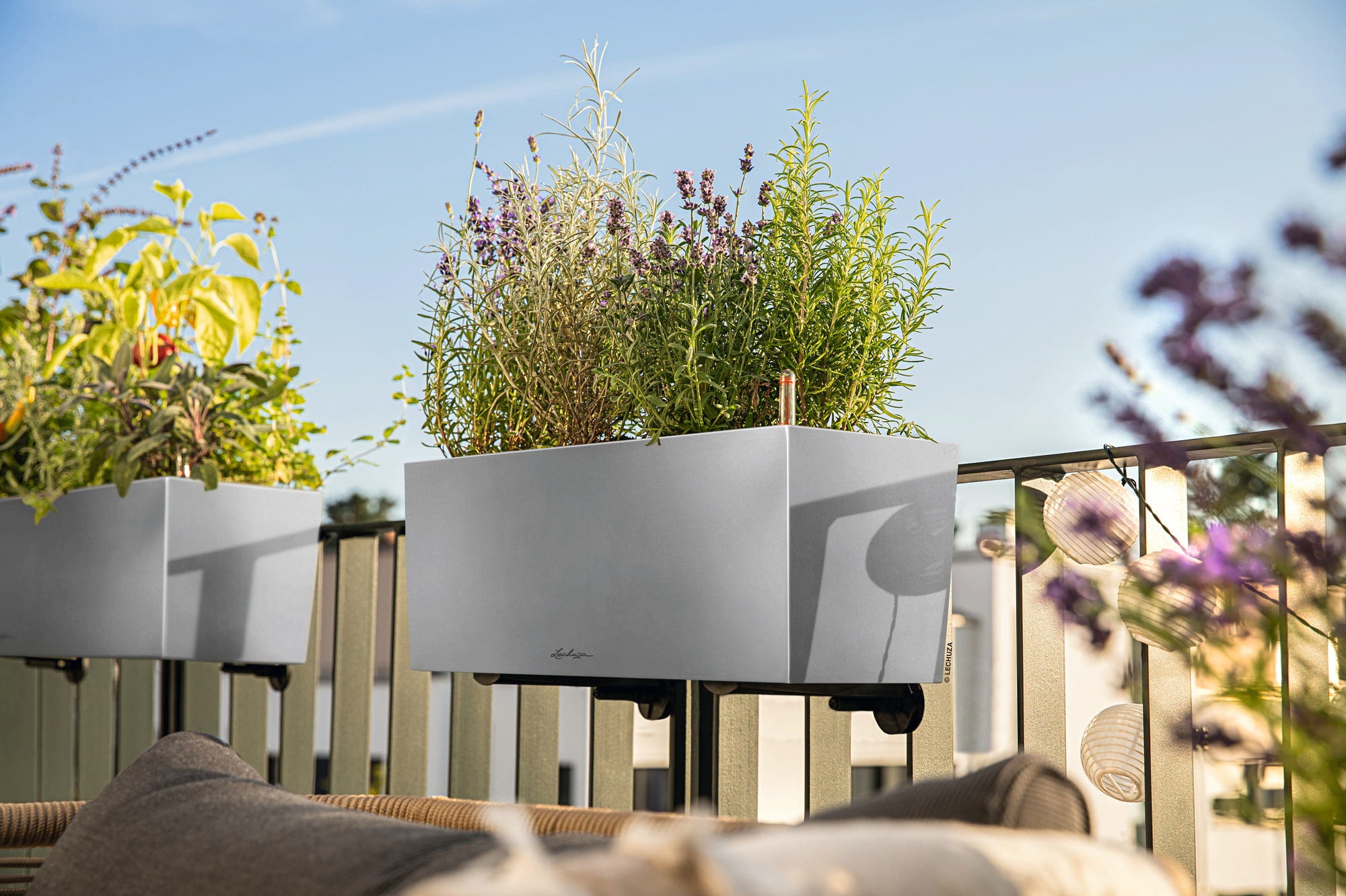 LECHUZA Pflanzgefäß BALCONERA Steel, 50 Cm