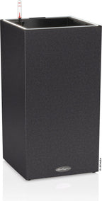 LECHUZA Pflanzgefäß CANTO Stone 30 LED High, Graphitschwarz