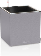 LECHUZA Pflanzgefäß CANTO Stone 30 LED Low, Steingrau