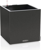 LECHUZA Pflanzgefäß CANTO Stone 40 LED Low, Graphitschwarz