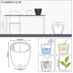 LECHUZA Pflanzgefäß CLASSICO Color LS 28, Sandbraun