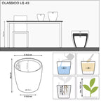 LECHUZA Pflanzgefäß CLASSICO Color LS 43, Sandbraun