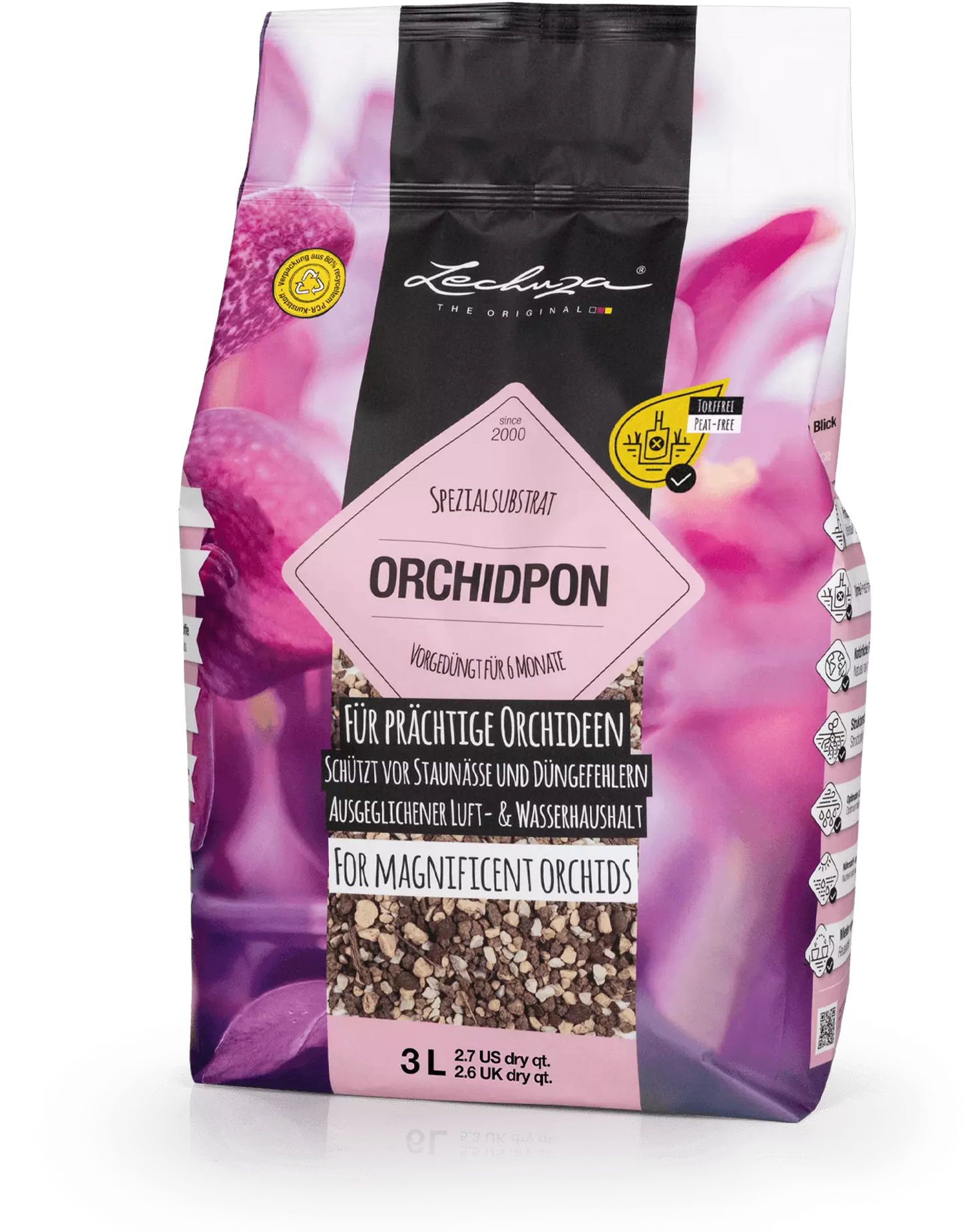 LECHUZA Substrat ORCHIDPON, 3 Liter