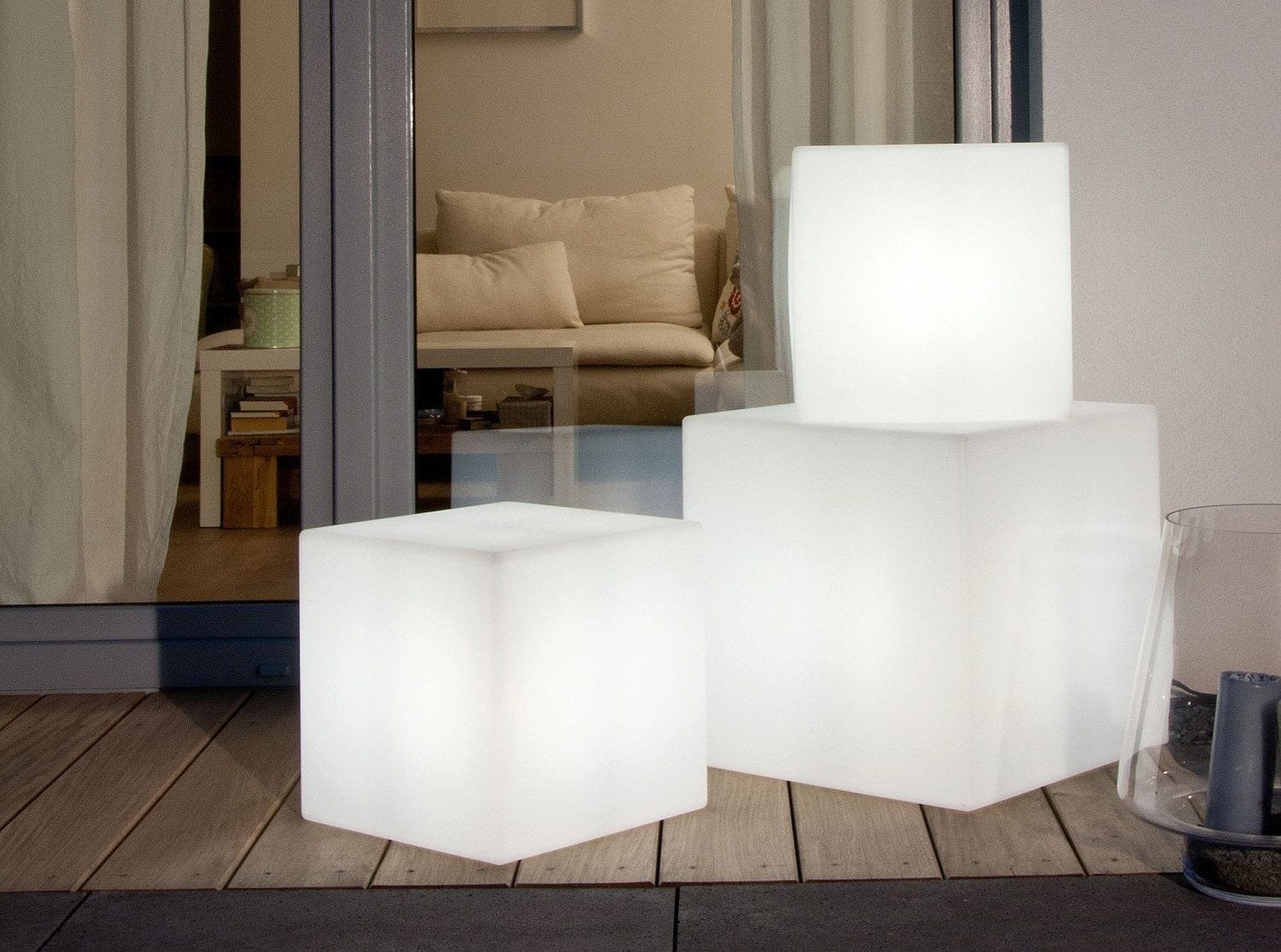  Leuchtwürfel Shining Cube (Solar), Höhe 33 Cm