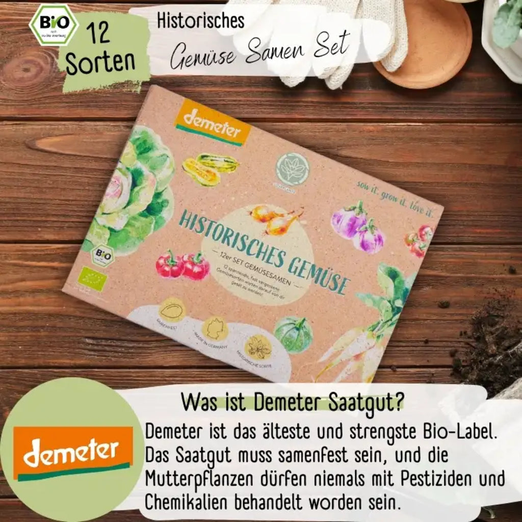  Bio Historisches Gemüse Samen Set