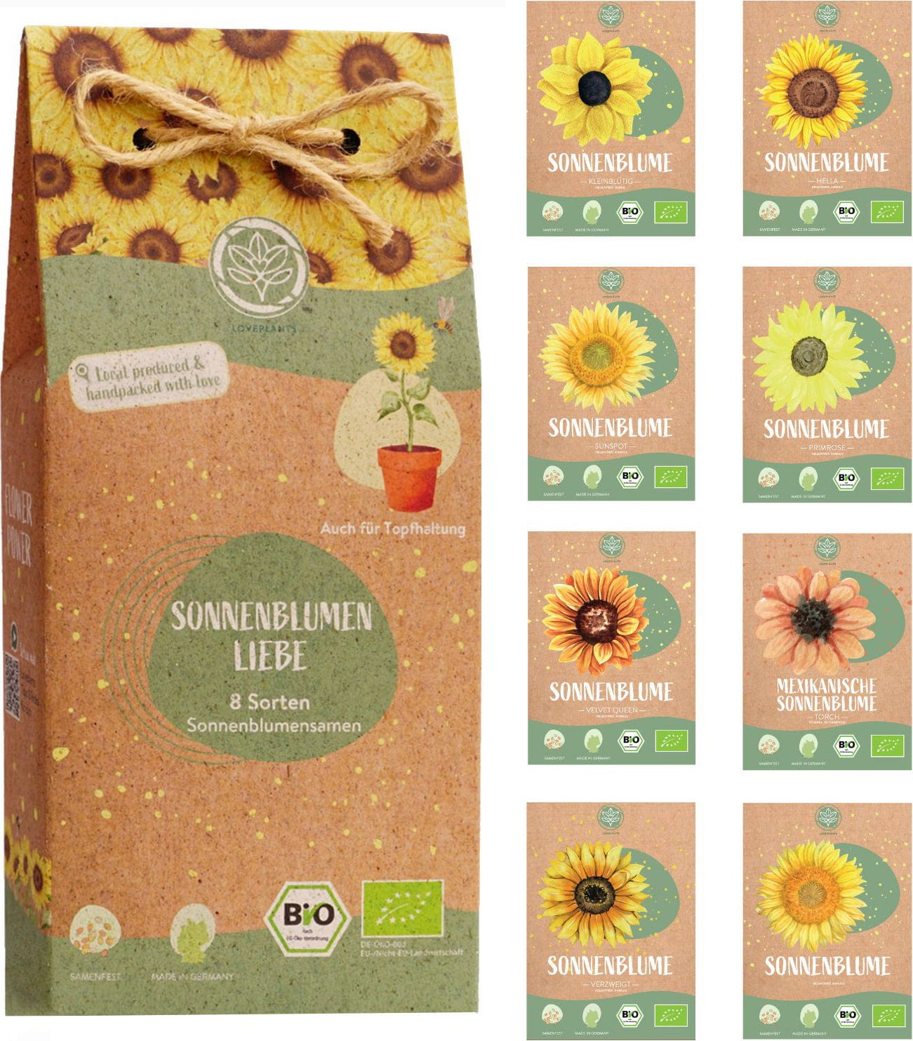  Bio Sonnenblumen Samen Set